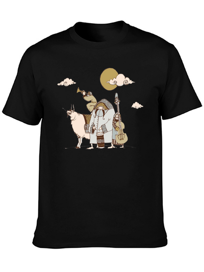 Music Lovers Black Cotton Tee