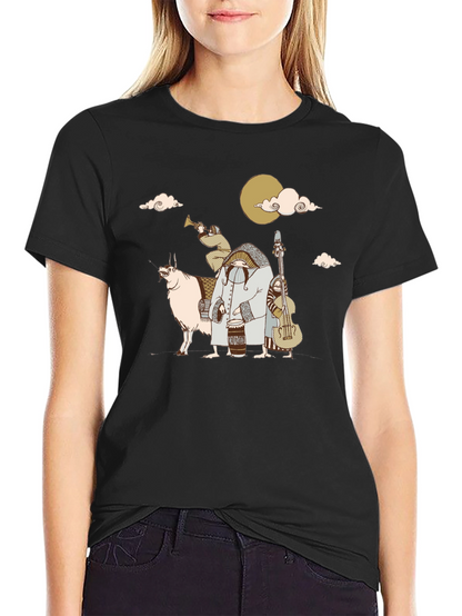 Music Lovers Black Cotton Tee