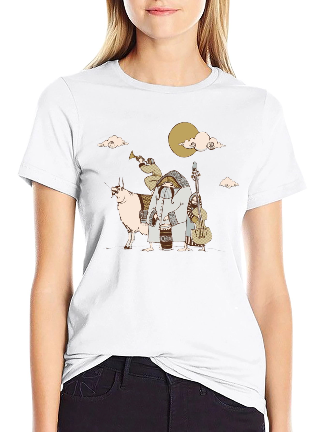 Music Lovers Black Cotton Tee
