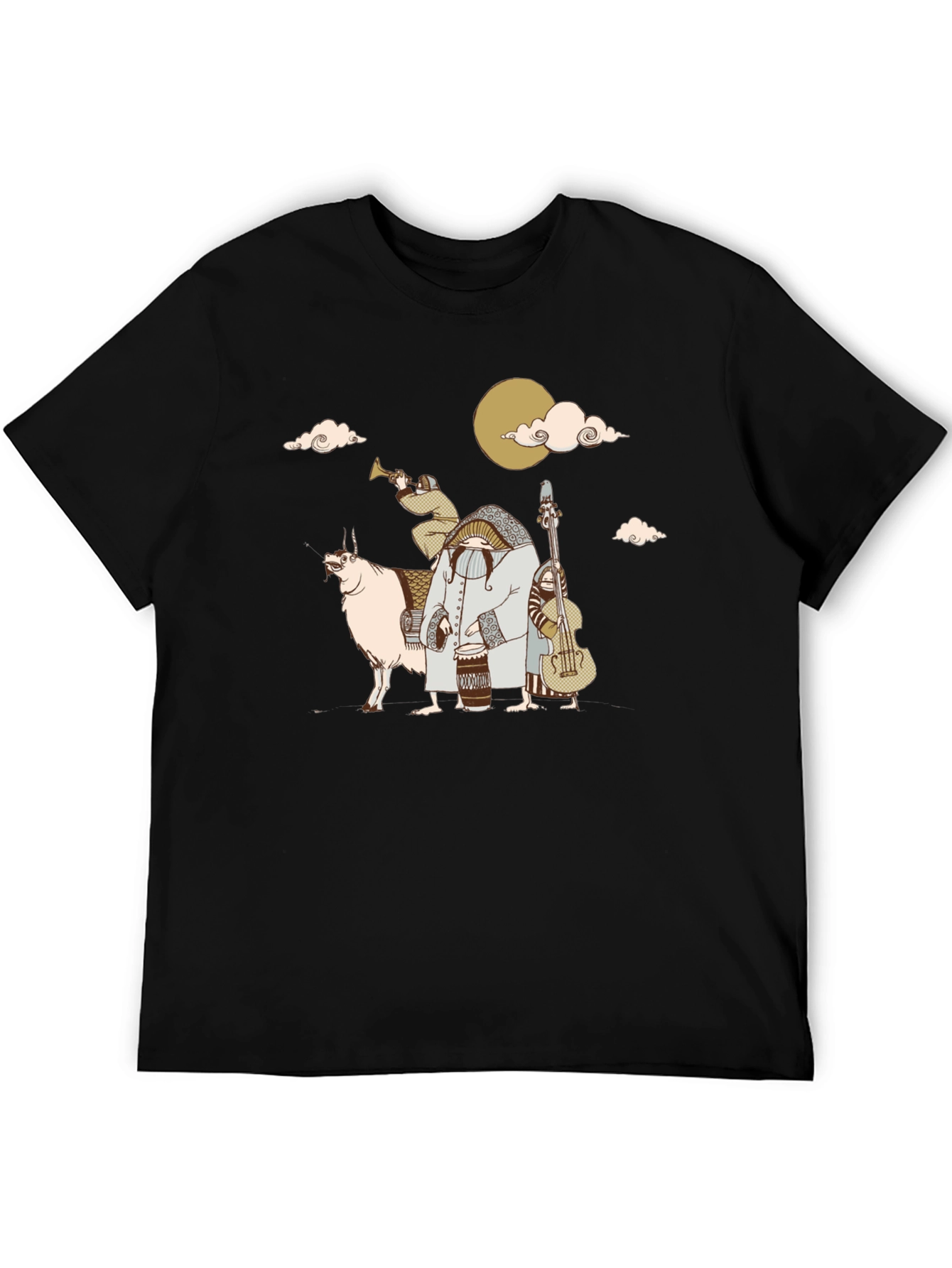 Music Lovers Black Cotton Tee