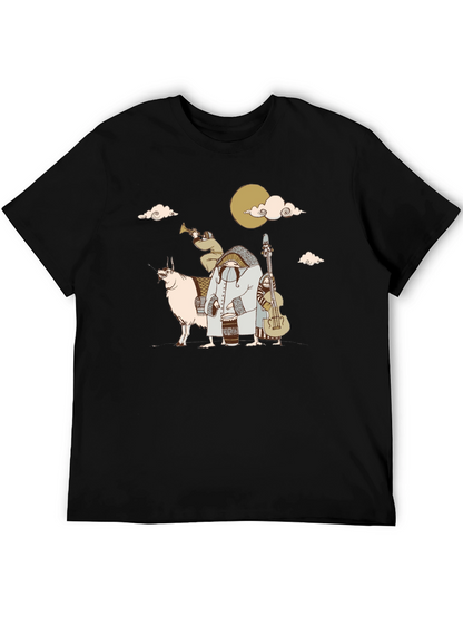 Music Lovers Black Cotton Tee