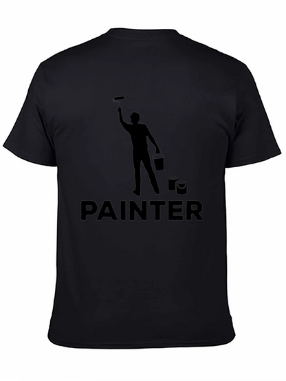 Painter Graphic T-Shirt - Black Crew Neck Tee