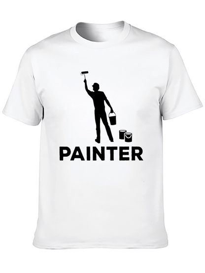 Painter Graphic T-Shirt - Black Crew Neck Tee