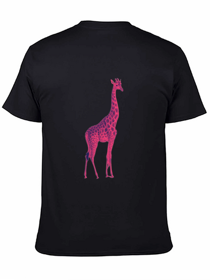 Cool Giraffe Graphic Tee - Black T-Shirt