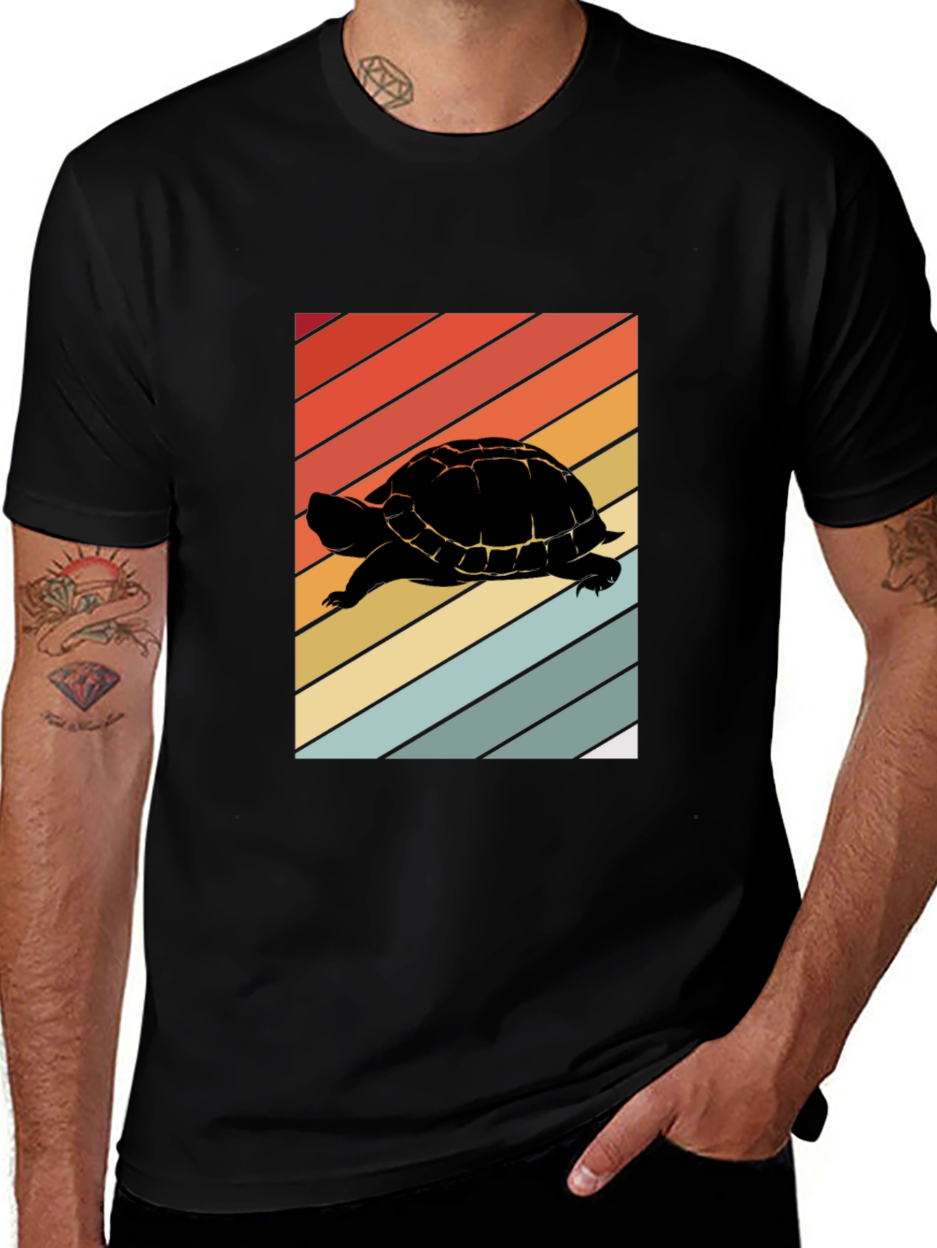 Retro Turtle Silhouette T-Shirt