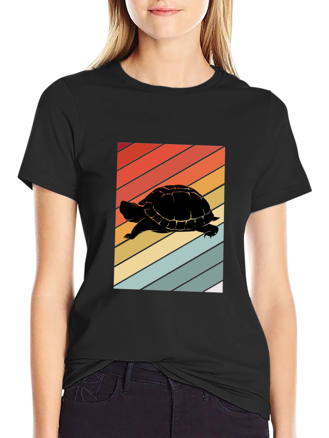 Retro Turtle Silhouette T-Shirt