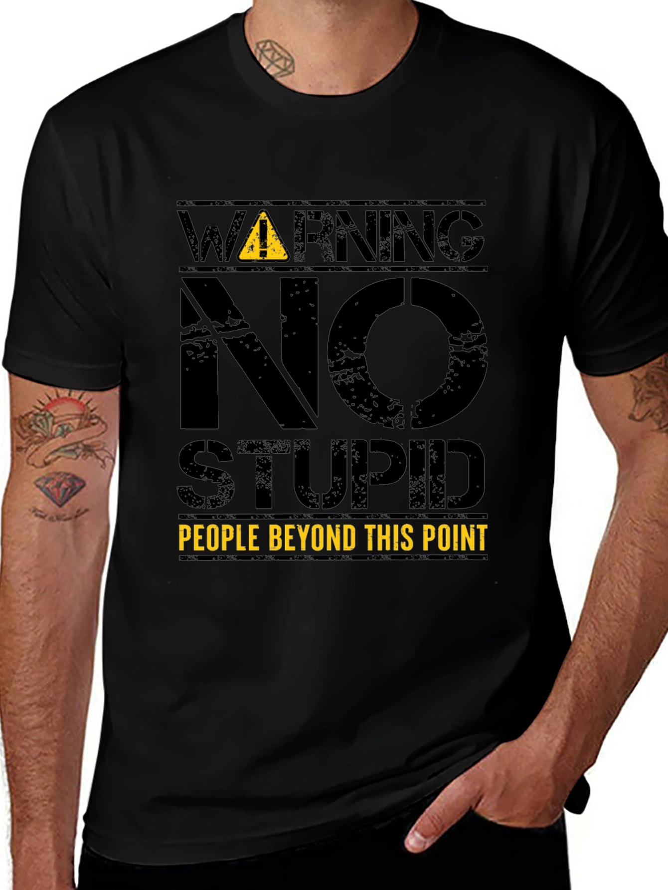 Warning: No Stupid People T-Shirt