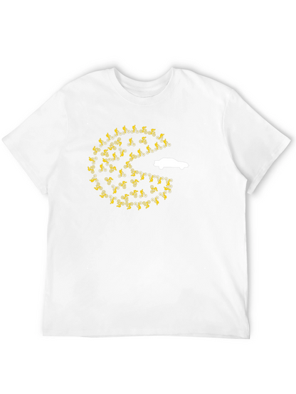 Pac-Man Car Chasing Cyclists Graphic T-Shirt