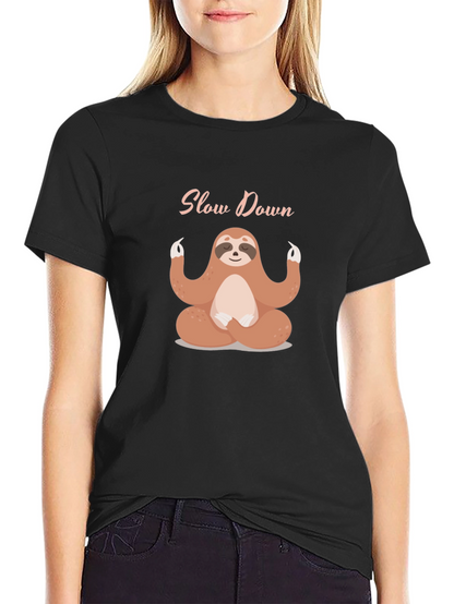 Meditating Sloth T-Shirt - Slow Down