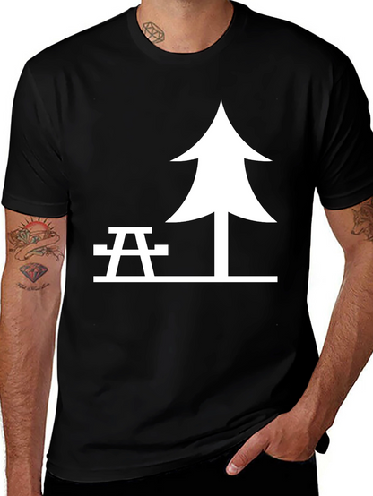 Picnic Tee - Tree & Table Graphic T-Shirt
