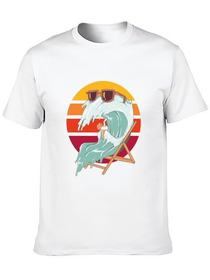 Cool Wave Graphic T-Shirt - Black Summer Vibes