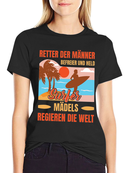 Surfer Madels T-Shirt: Beach Vibes Relaxed Fit