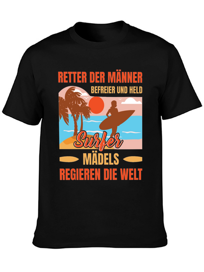 Surfer Madels T-Shirt: Beach Vibes Relaxed Fit