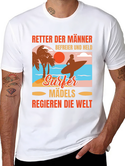 Surfer Madels T-Shirt: Beach Vibes Relaxed Fit