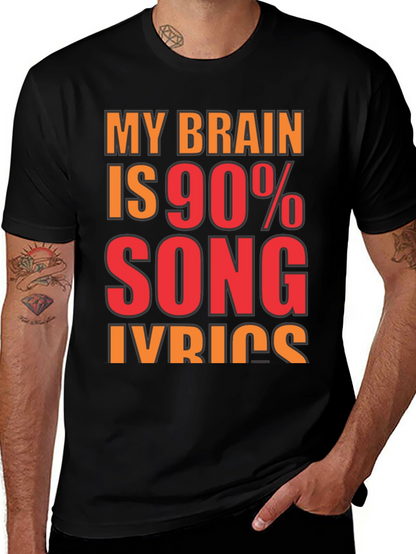 Song Lyrics T-Shirt - Brain 90% Music