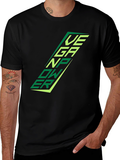 Vegan Power Black T-Shirt