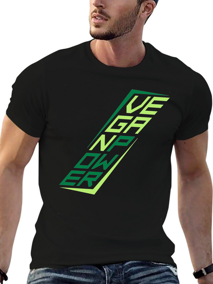 Vegan Power Black T-Shirt