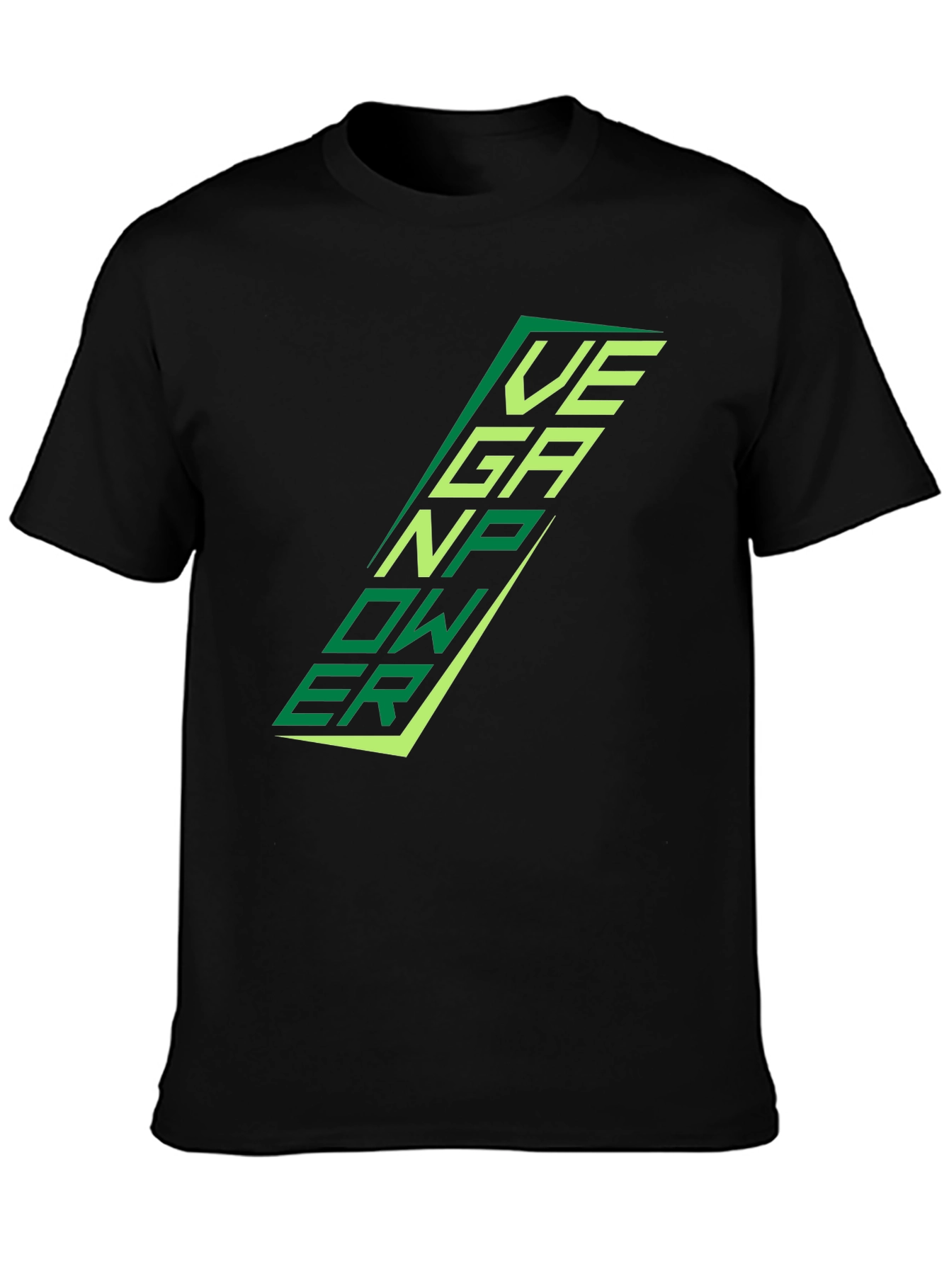 Vegan Power Black T-Shirt