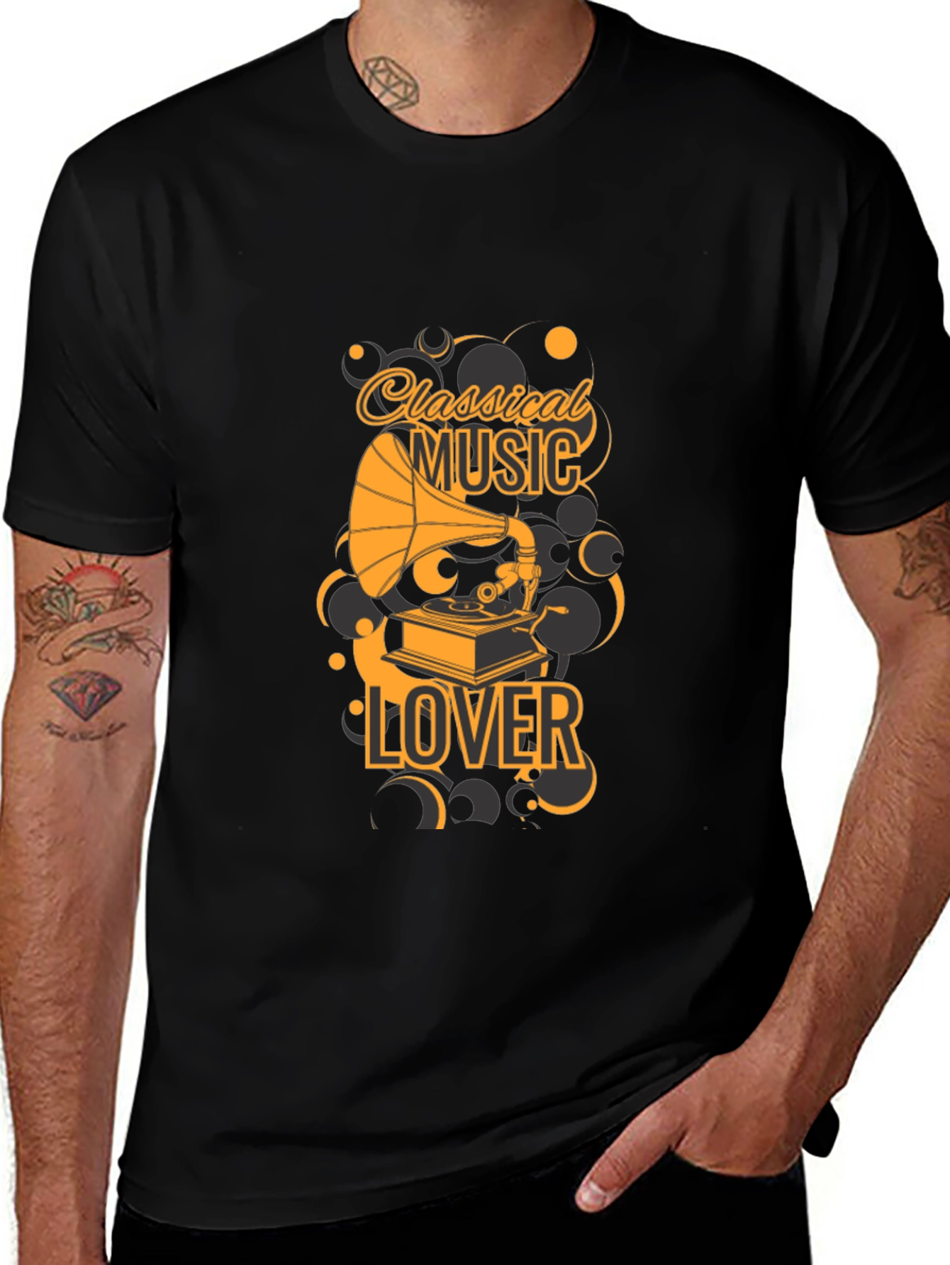 Classical Music Lover Black T-Shirt