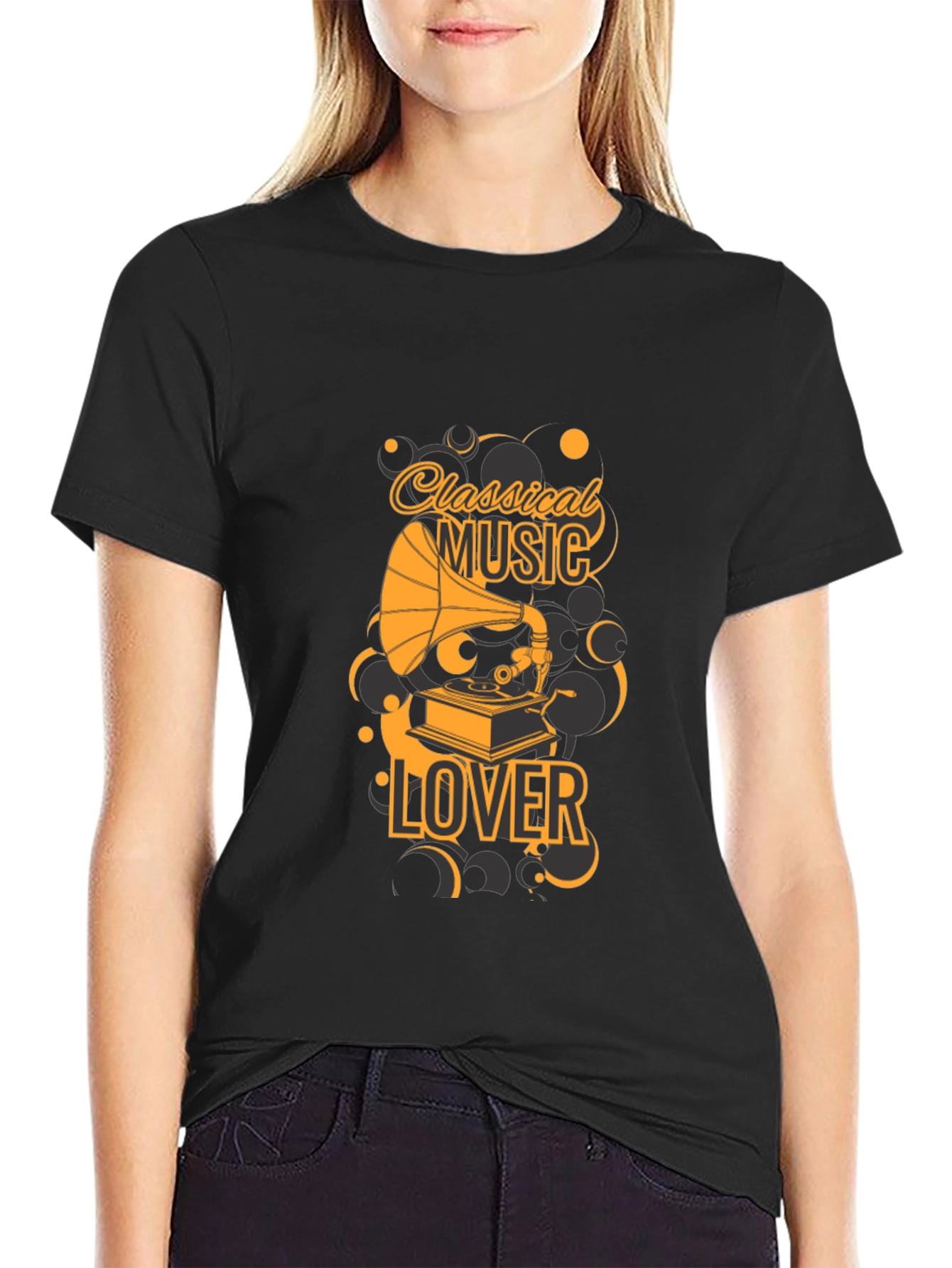 Classical Music Lover Black T-Shirt