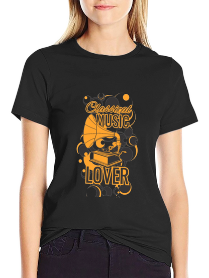 Classical Music Lover Black T-Shirt