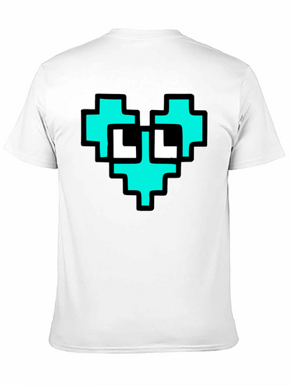 Pixel Heart Graphic T-Shirt - Cool Geeky Design
