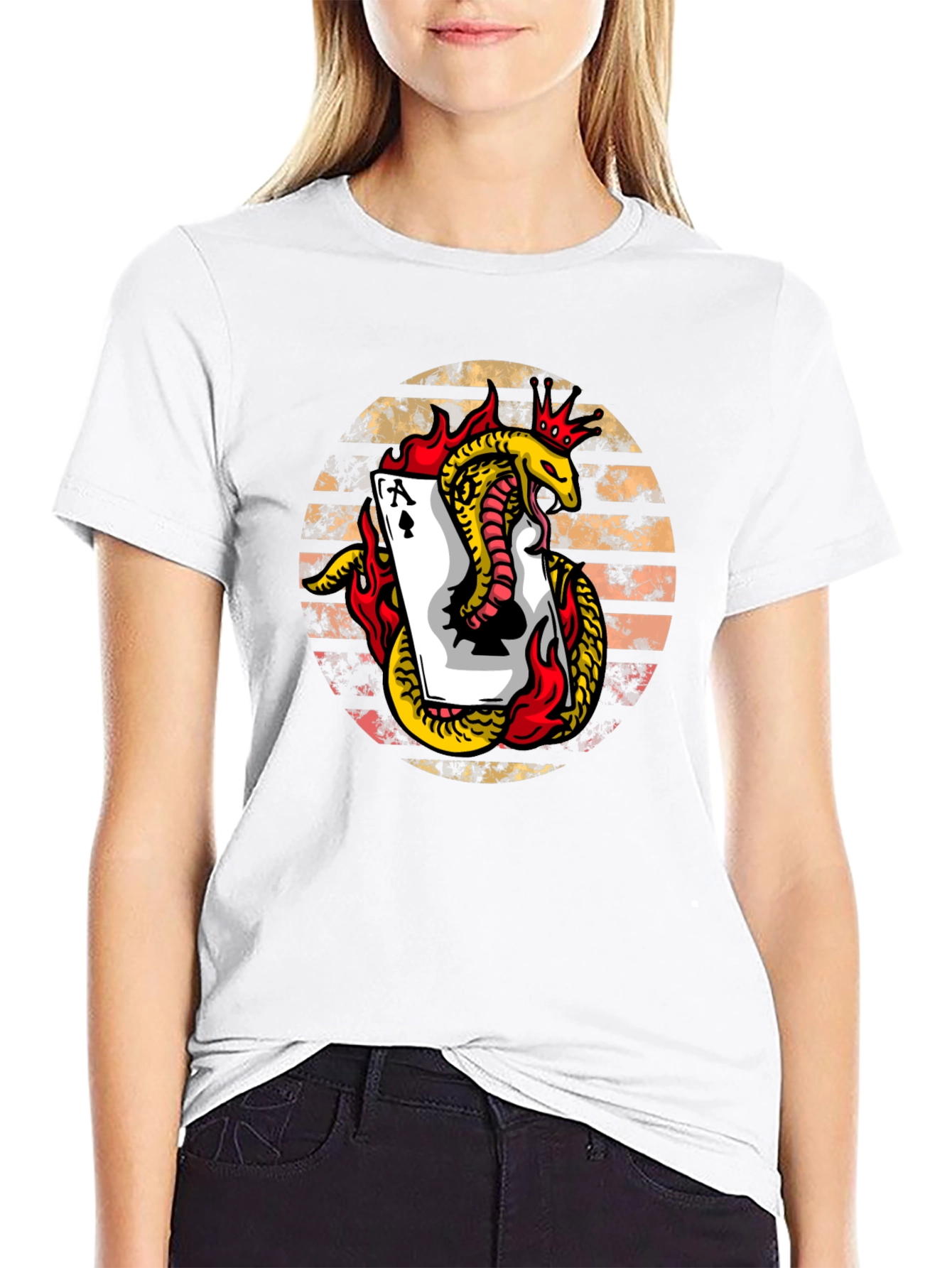 Ace of Spades Snake Graphic Tee