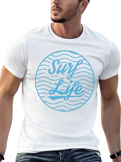 Surf Life Graphic Tee - Relaxed Fit Cotton T-Shirt