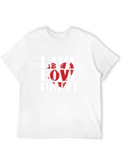 Live Love Paint Black Graphic T-Shirt