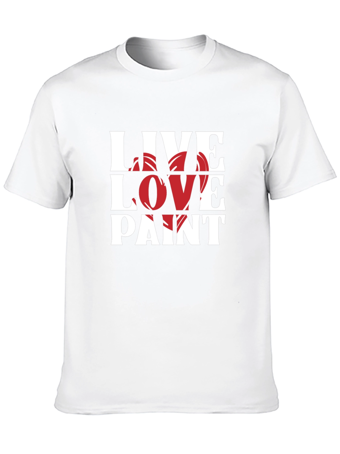 Live Love Paint Black Graphic T-Shirt
