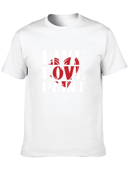 Live Love Paint Black Graphic T-Shirt