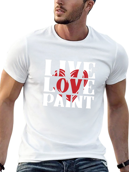 Live Love Paint Black Graphic T-Shirt