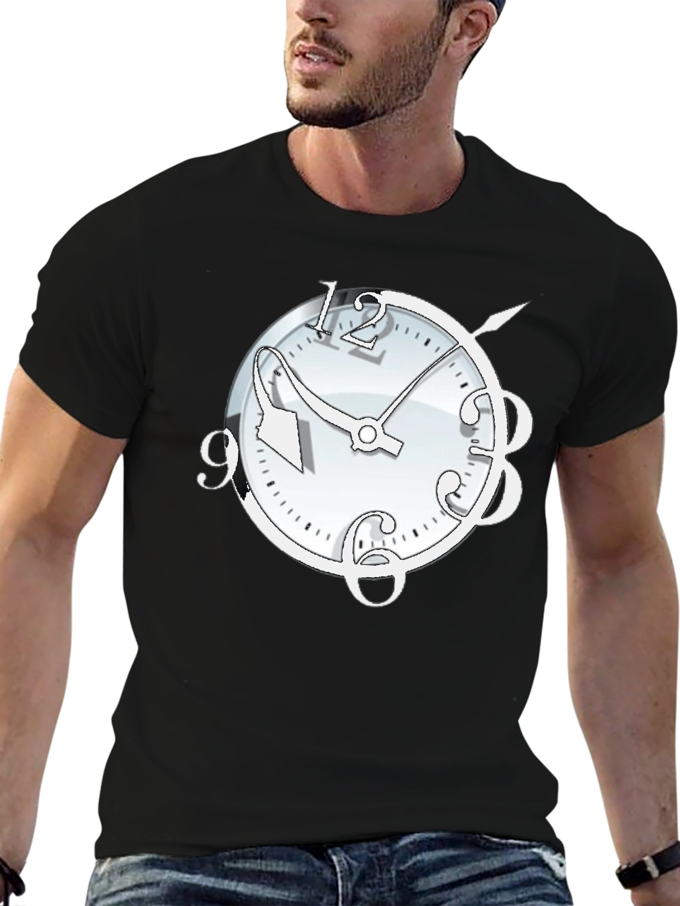Surrealist Clock Graphic T-Shirt - Time Bender