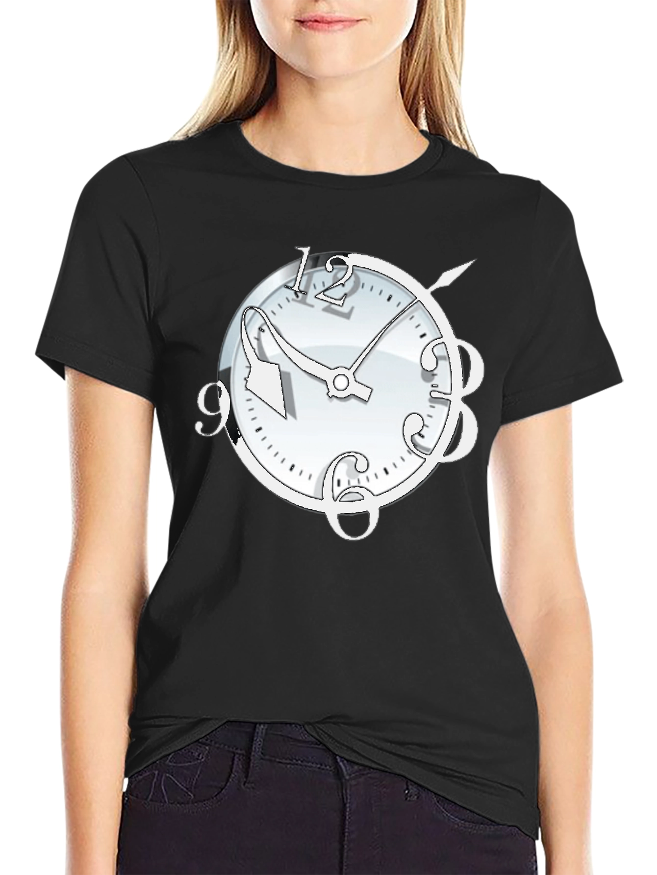 Surrealist Clock Graphic T-Shirt - Time Bender