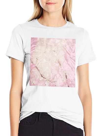 Marble Design T-Shirt - Stylish Graphic Tee