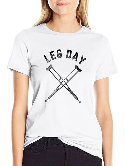 Leg Day Crutches Graphic T-Shirt