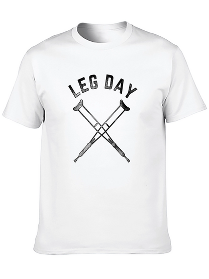 Leg Day Crutches Graphic T-Shirt