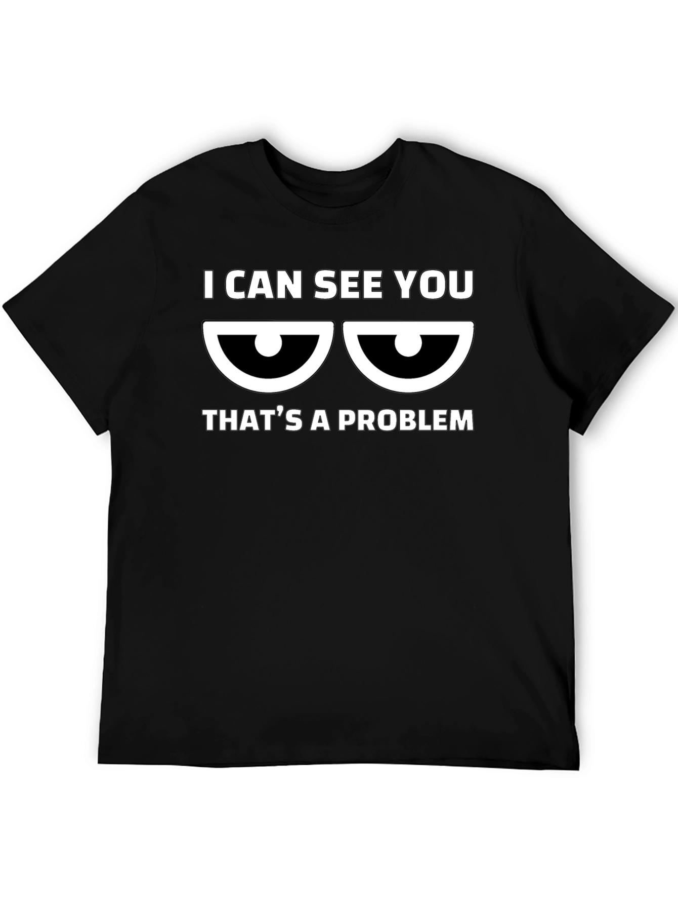 I Can See You - Mens Black Graphic T-Shirt