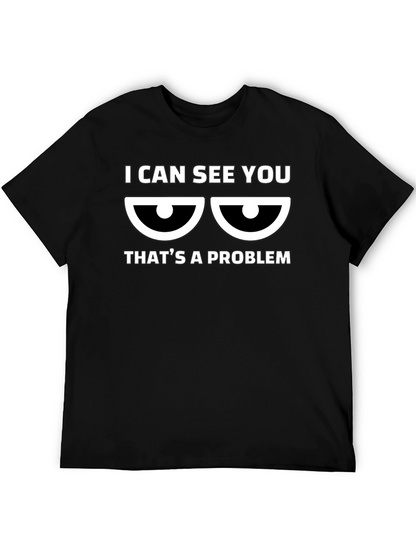 I Can See You - Mens Black Graphic T-Shirt