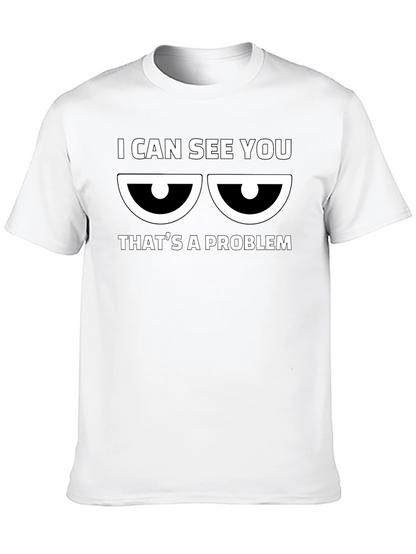 I Can See You - Mens Black Graphic T-Shirt