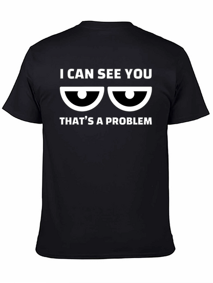 I Can See You - Mens Black Graphic T-Shirt