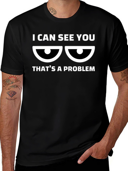 I Can See You - Mens Black Graphic T-Shirt