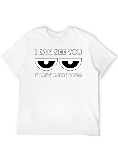 I Can See You - Mens Black Graphic T-Shirt