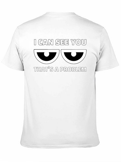 I Can See You - Mens Black Graphic T-Shirt