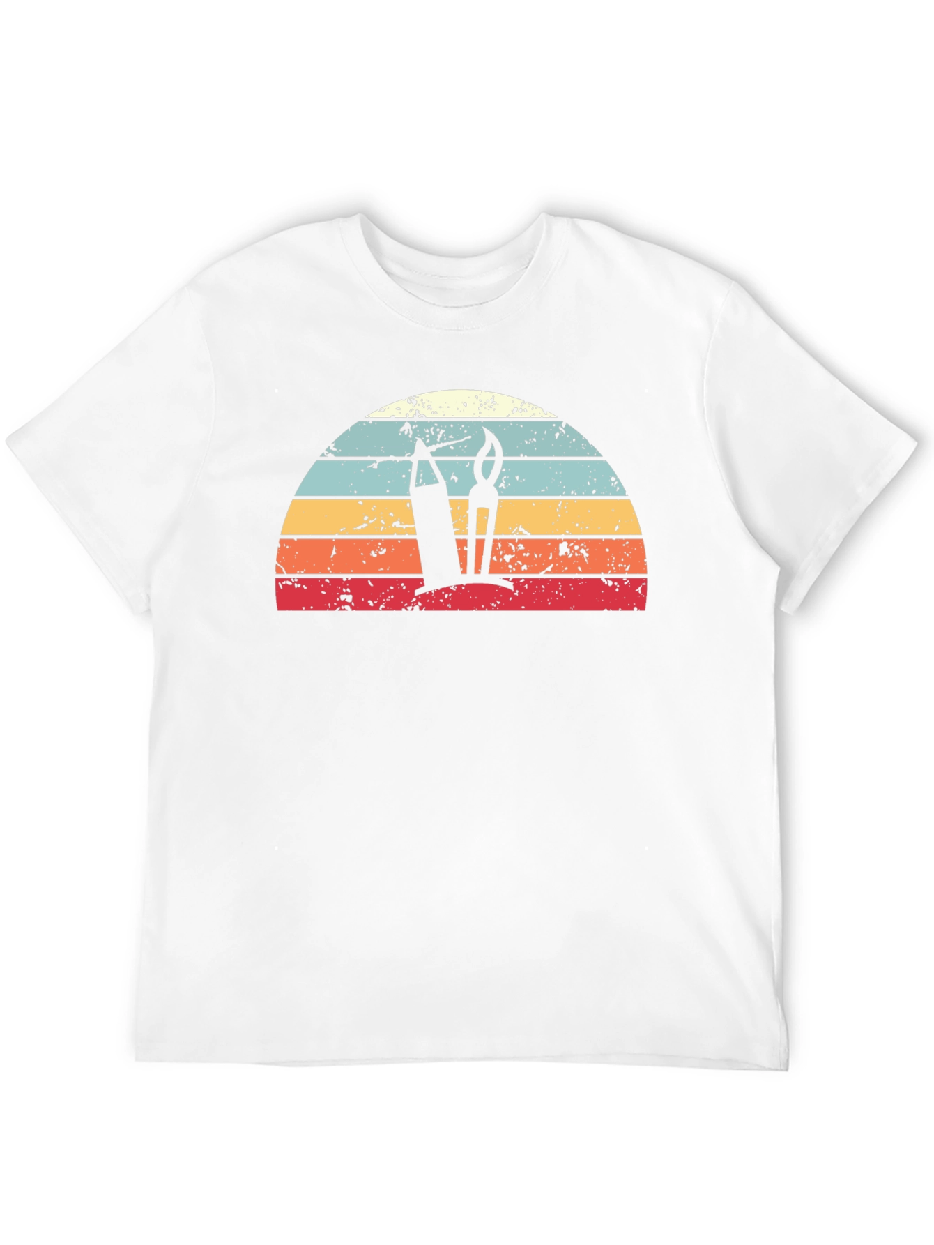 Retro Artist Sunrise Graphic Tee - Black Unisex T-Shirt