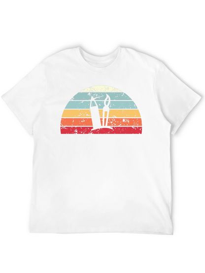 Retro Artist Sunrise Graphic Tee - Black Unisex T-Shirt