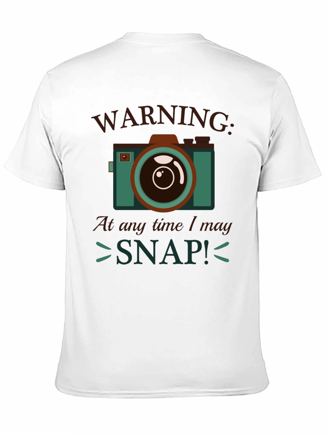 Warning I May Snap! Camera Graphic T-Shirt