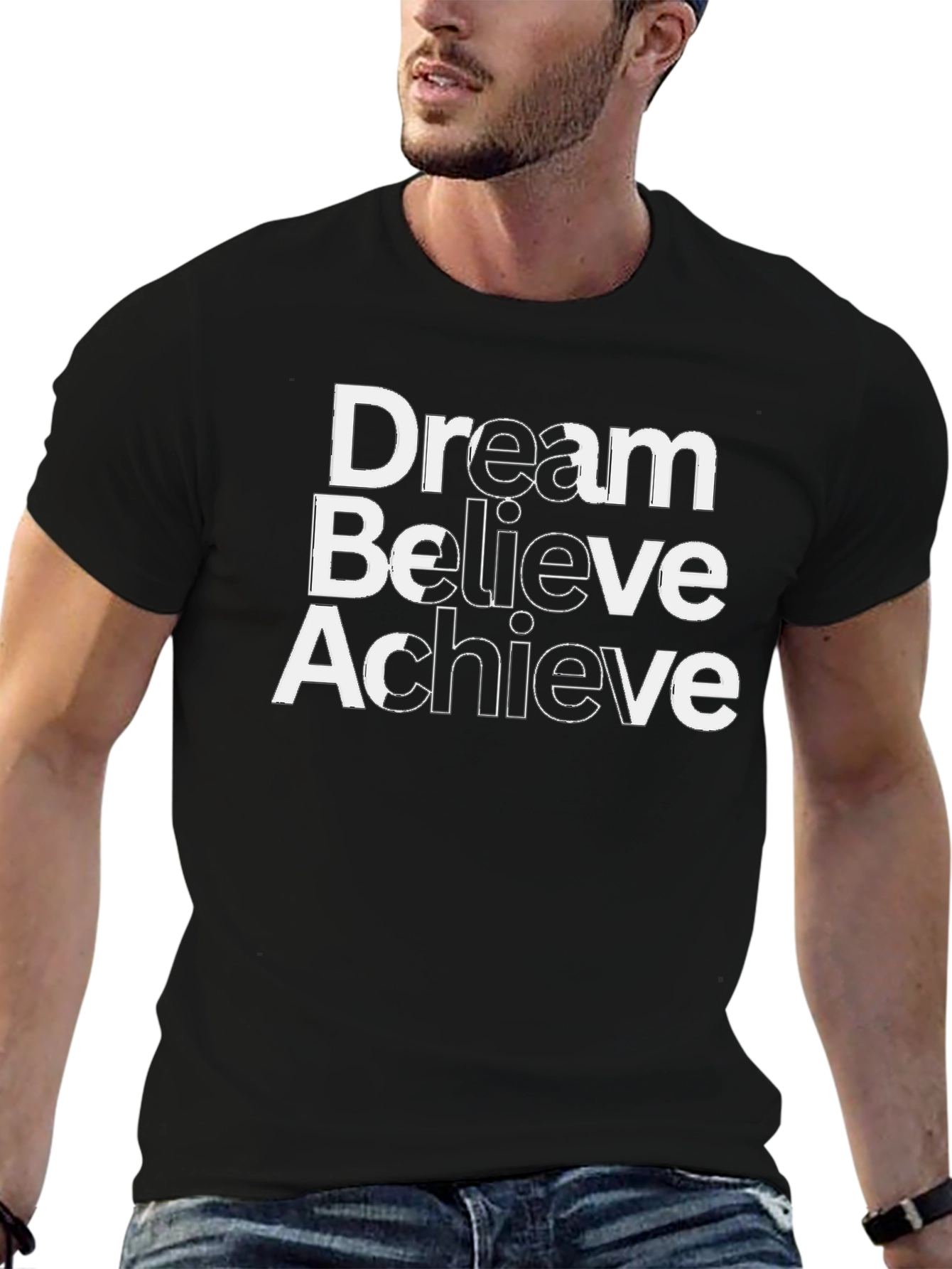 Dream Believe Achieve Black T-Shirt