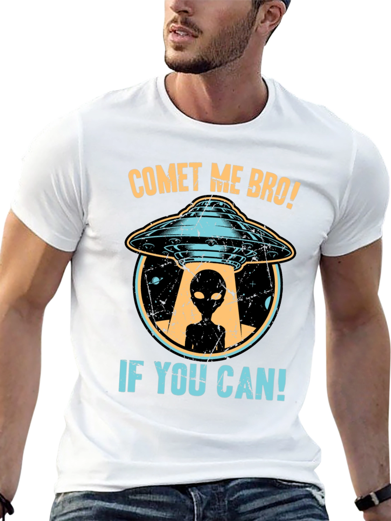 Comet Me Bro! UFO Alien Graphic T-Shirt