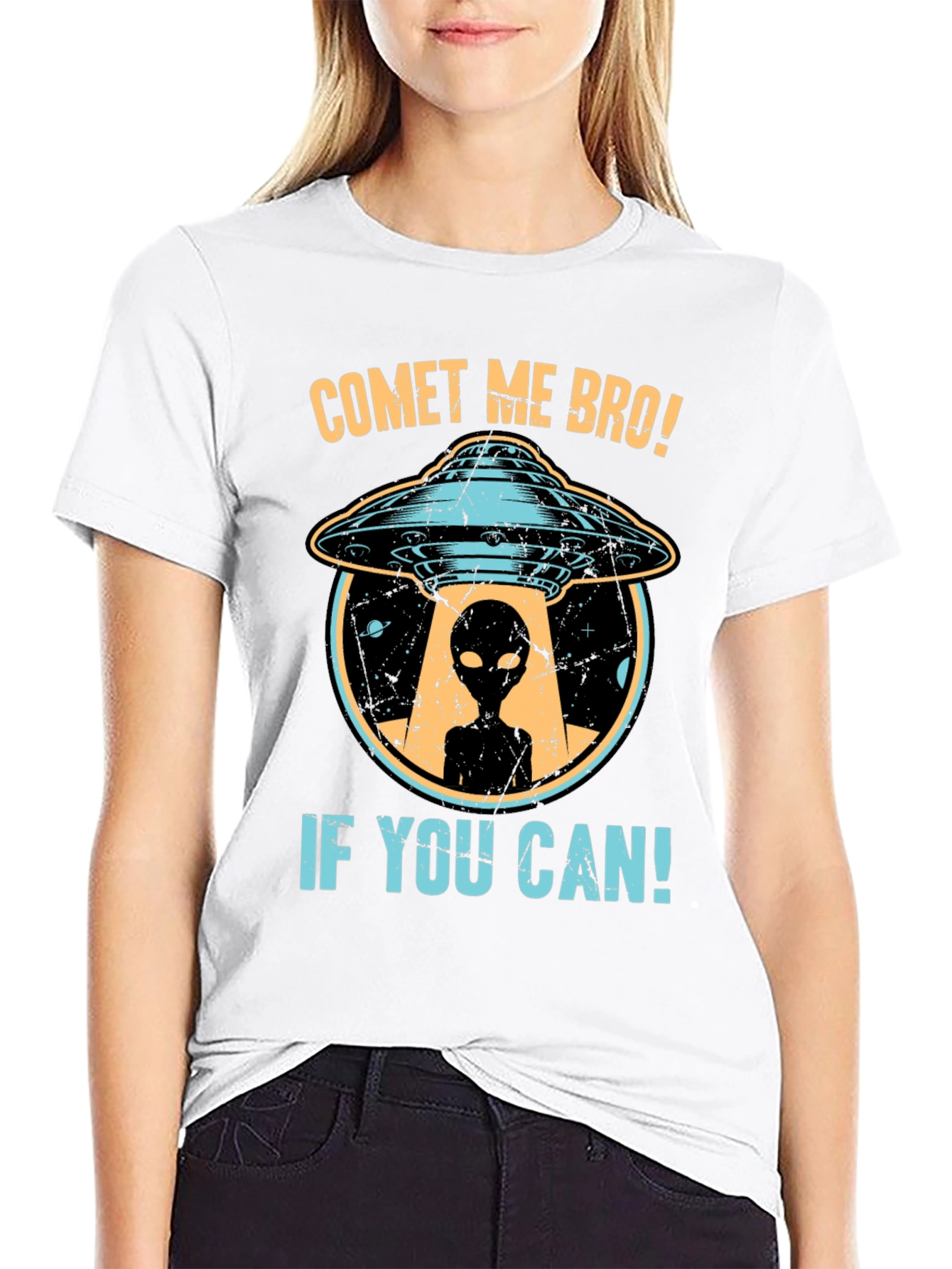 Comet Me Bro! UFO Alien Graphic T-Shirt